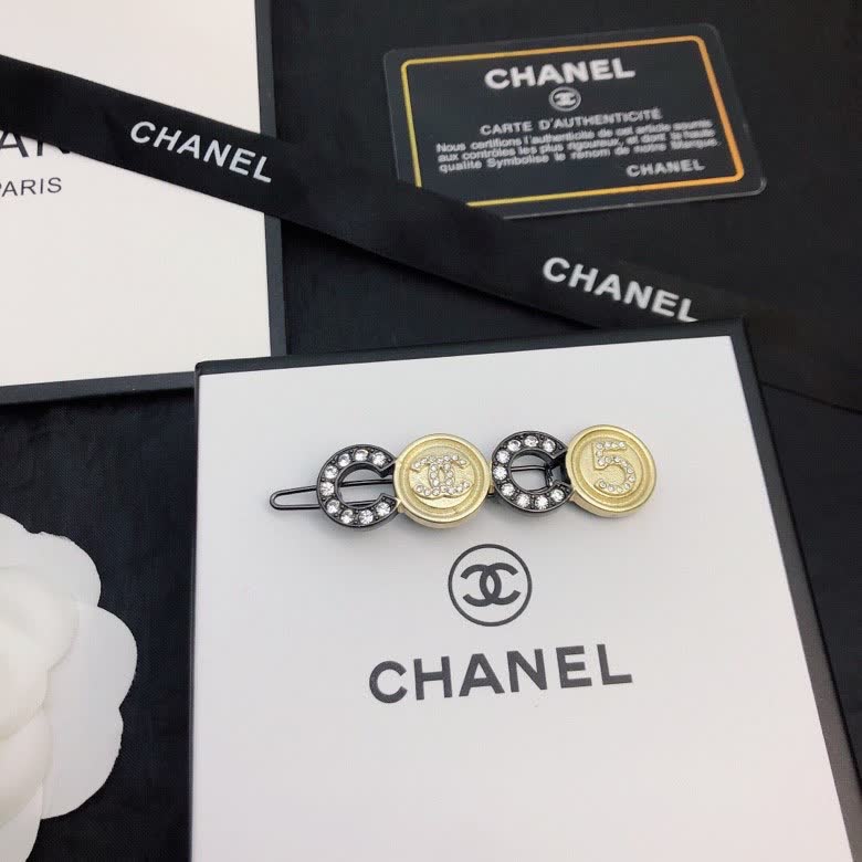 Chanel Hair Clip with CC and Coin Design